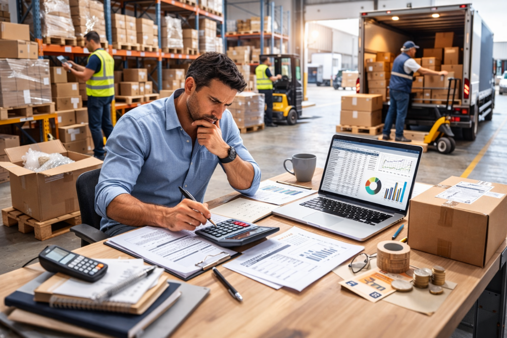 Optimisation du coût logistique e-commerce avec préparation et expédition de commandes en entrepôt